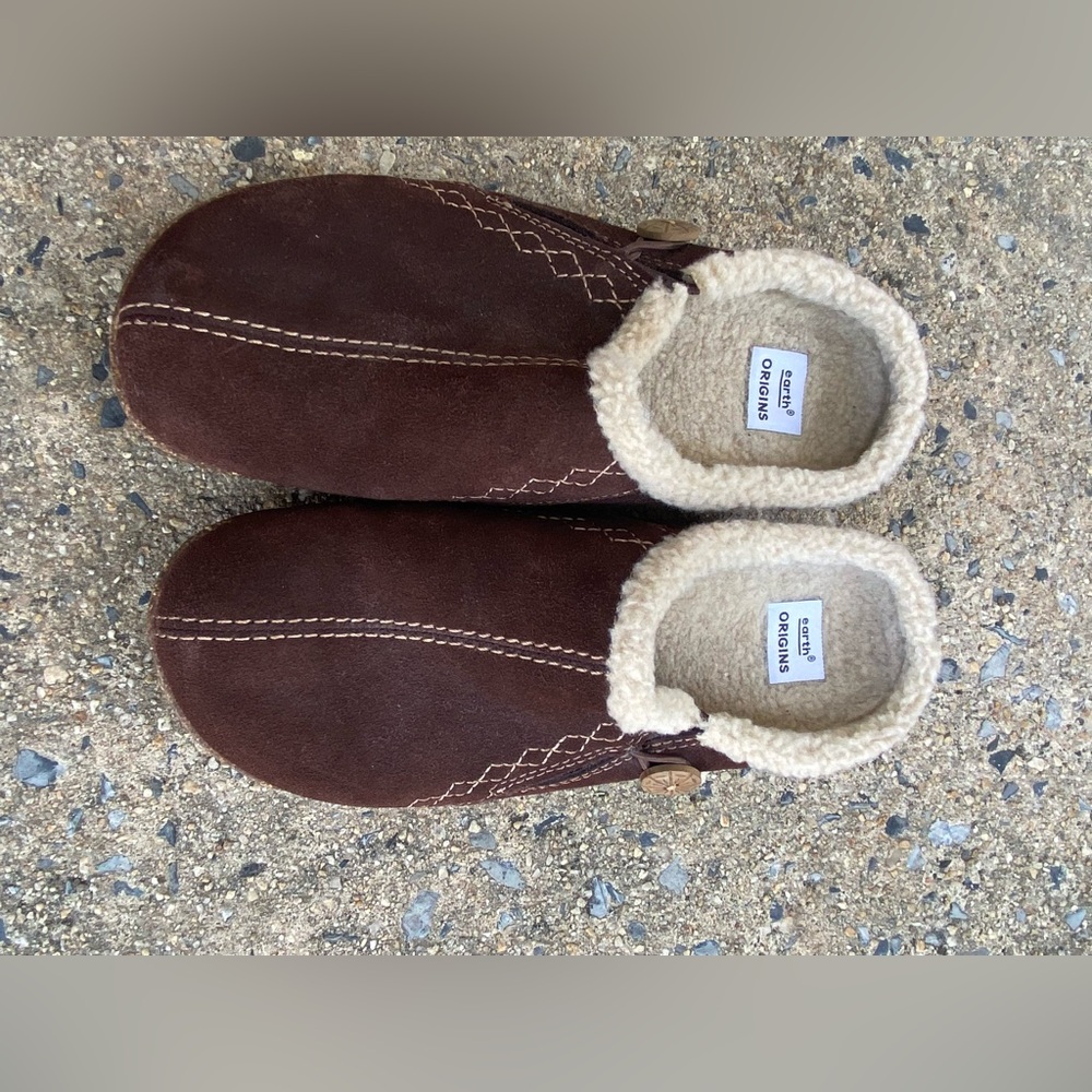 Earth Origins Johanna 2 Womens Brown Suede Clog WOMENS Size 7 Like New